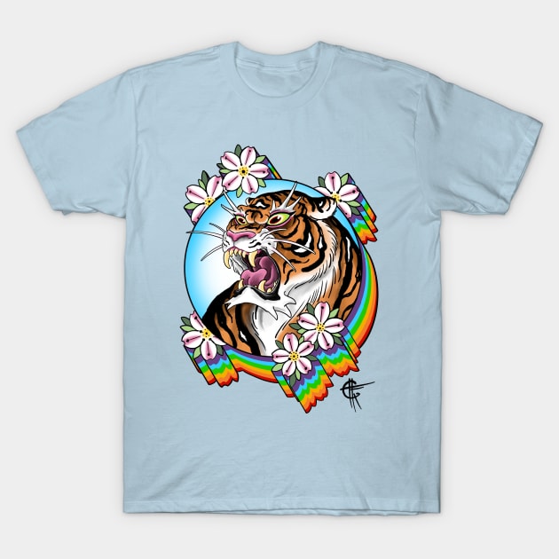 Rainbow Tiger T-Shirt by Hori Chou Tattoo